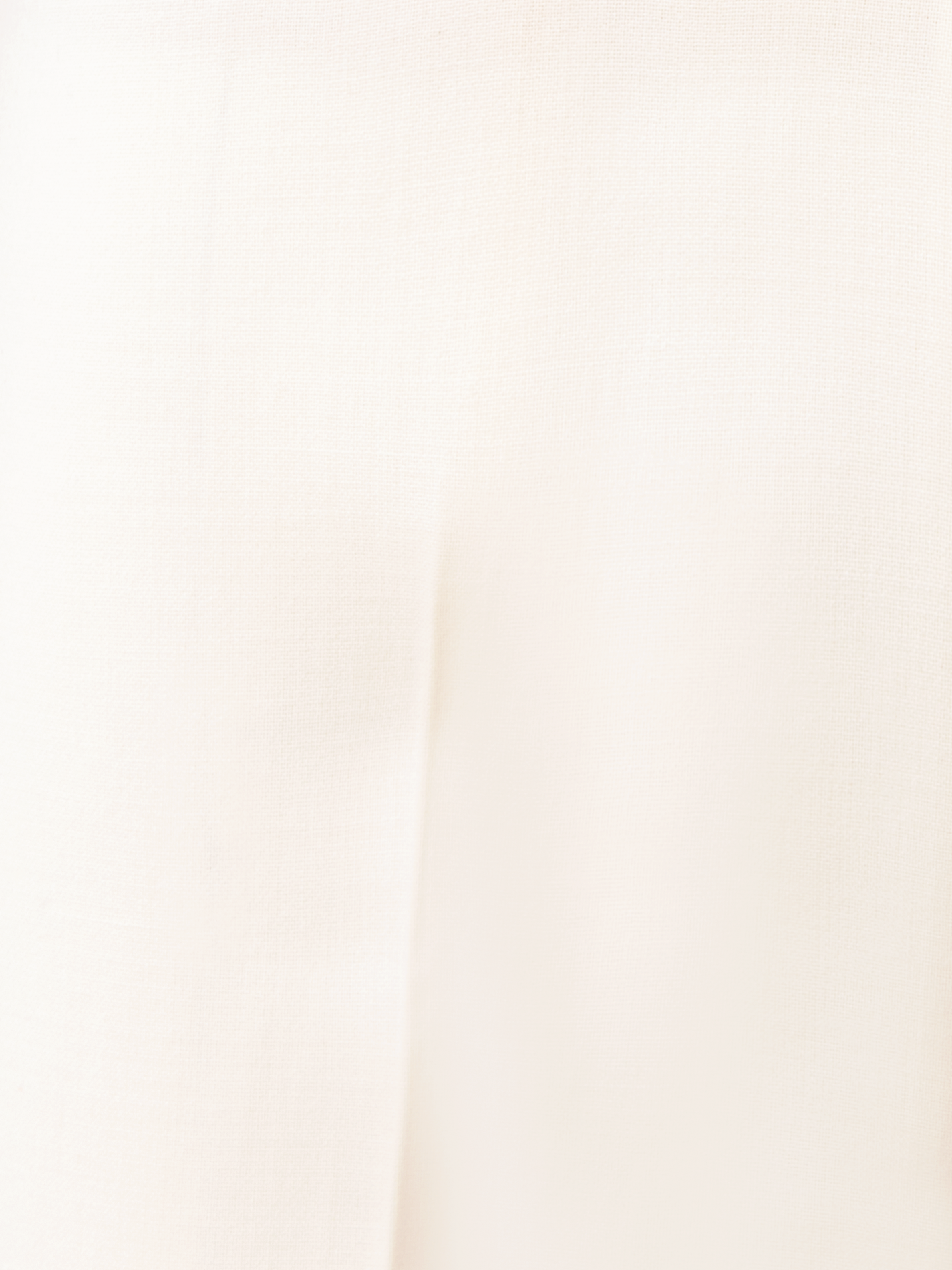 Designer Slim Hose aus Woll-Doubleface - Ecru - Weiss