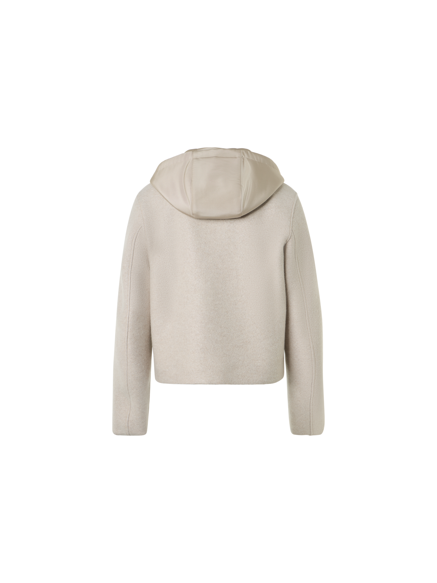 Designer Wendejacke aus Kaschmirjersey und Seide - Beige