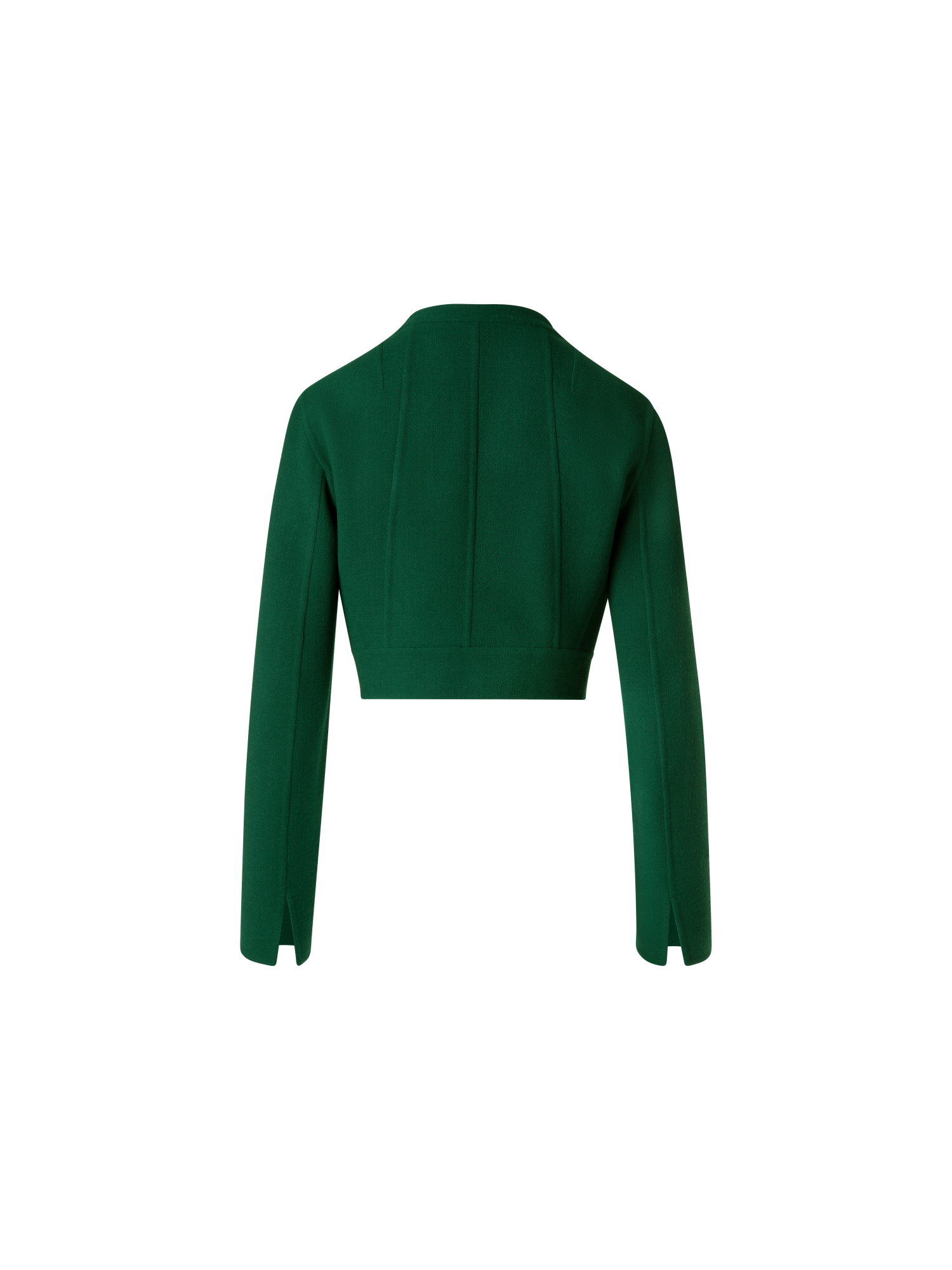 Designer Kurze Jacke aus Woll-Doubleface - Grün