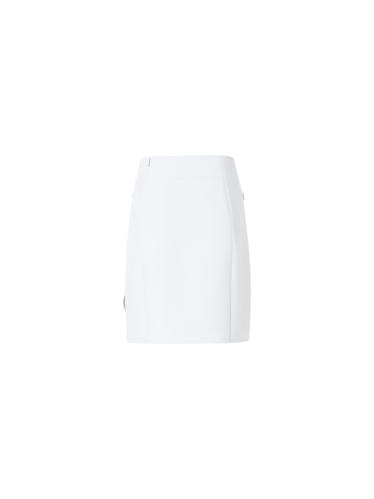 Designer Kurzer Rock aus Baumwoll-Doubleface - Ecru - Weiss