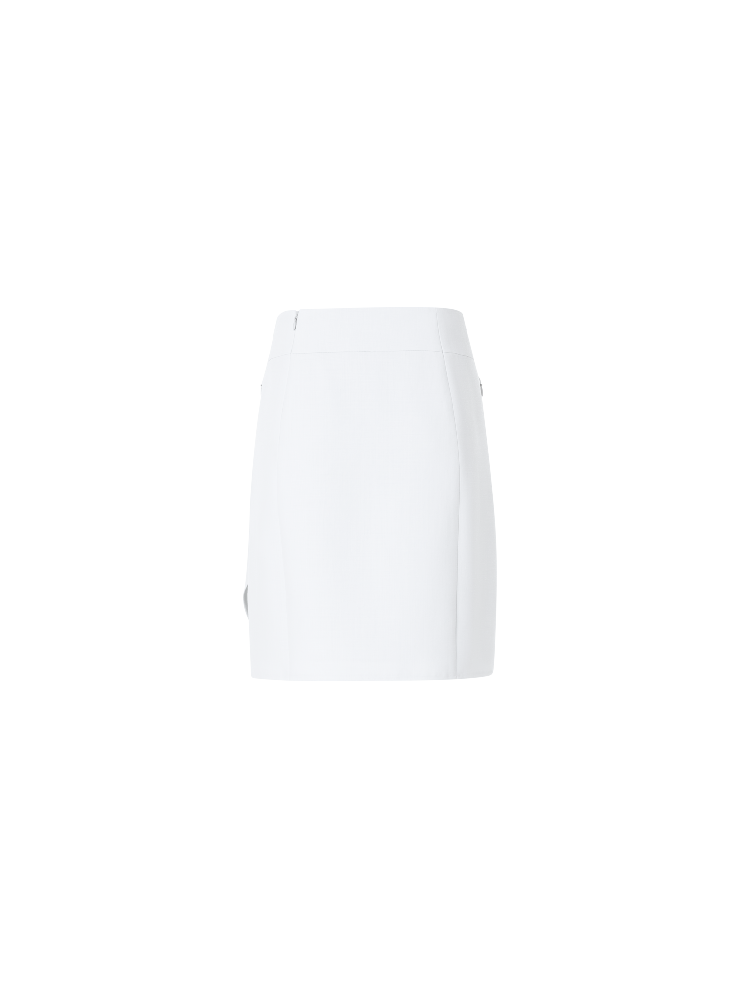 Designer Kurzer Rock aus Baumwoll-Doubleface - Ecru - Weiss