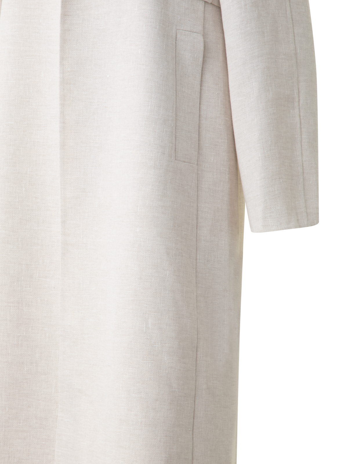 Designer Duo Mantel - Leinen-Weste und Bolero - Grau - Ecru - Weiss