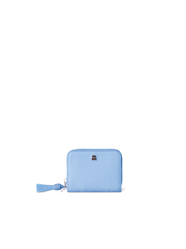 Designer Small Zip Around Wallet - Blau - Beige - Rot - Rosa