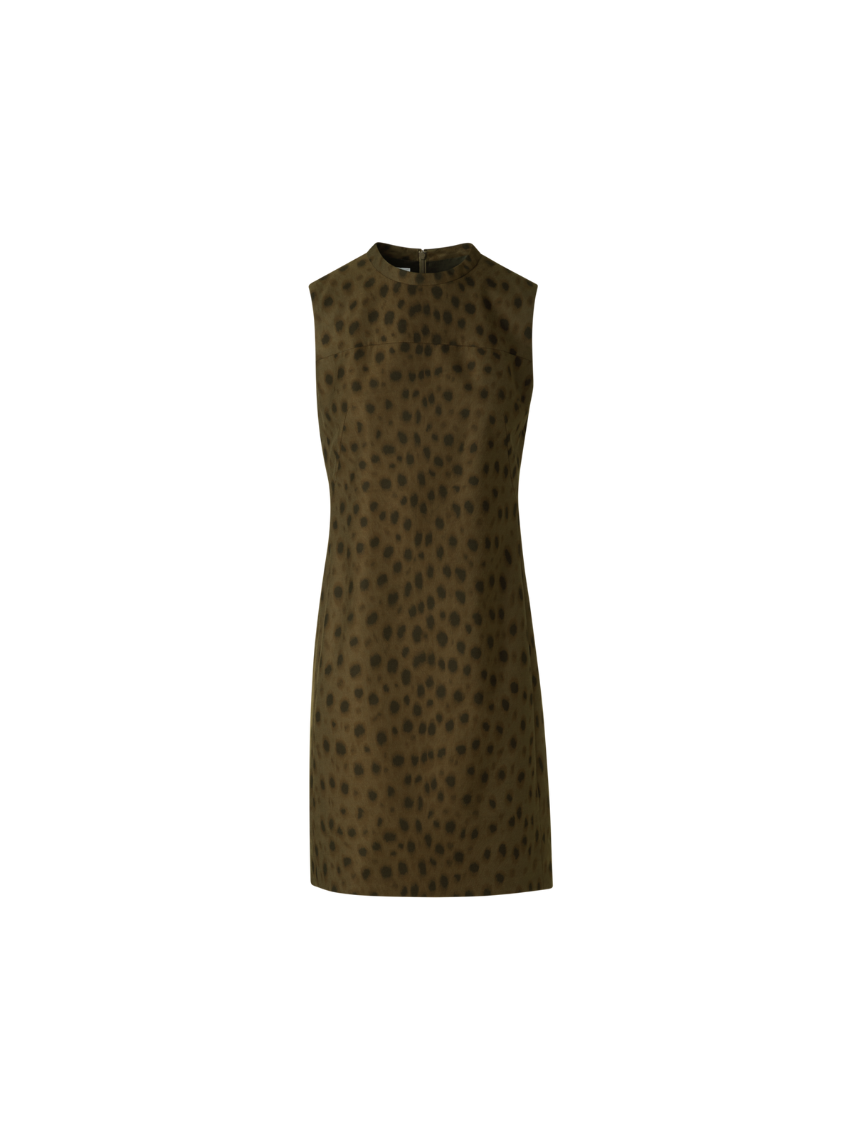 Designer Kurzes Techno Etui Kleid im Leopard Print - Braun