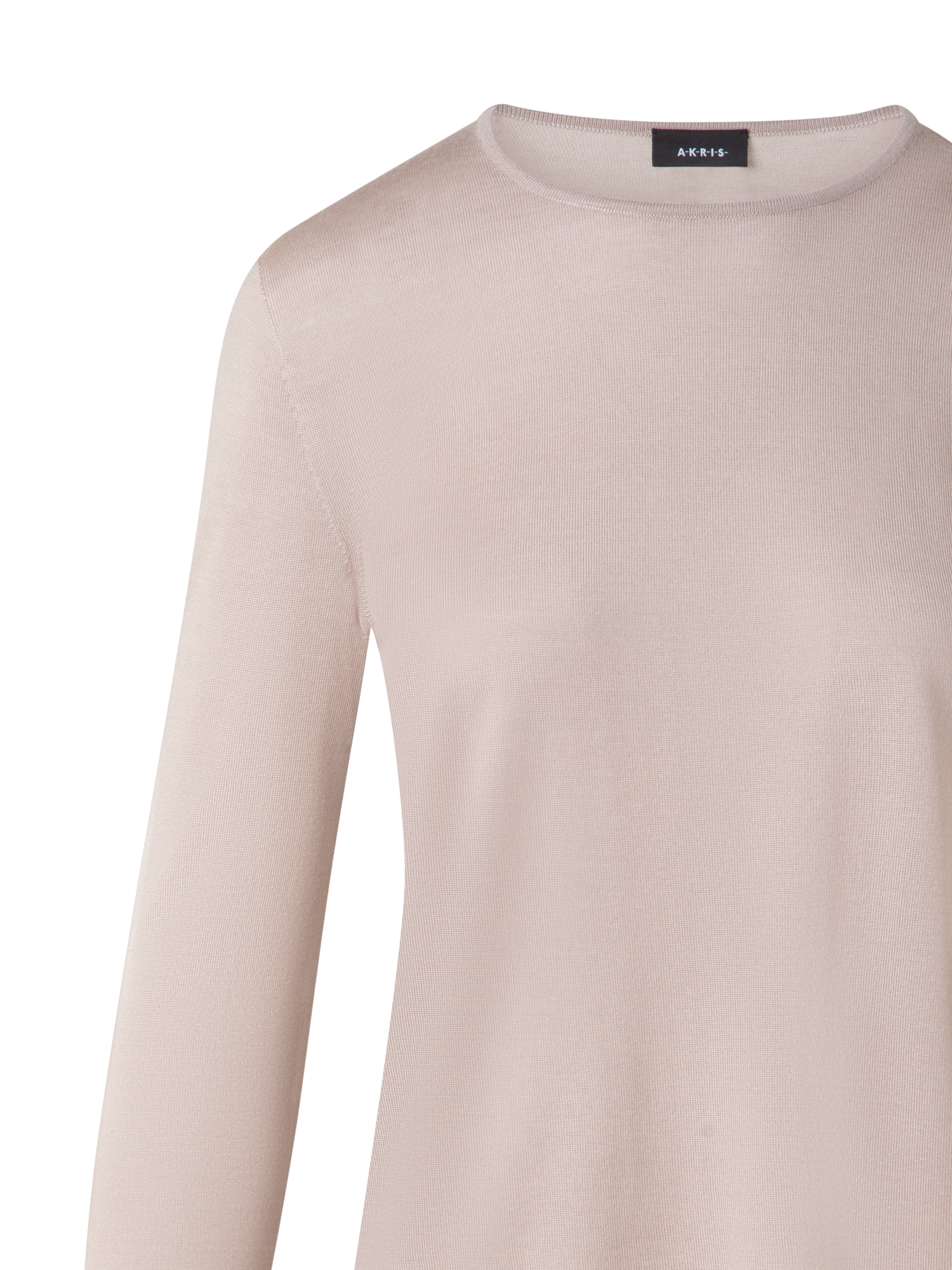 Designer Nahtloser Pullover aus Kaschmir und Seide - Beige