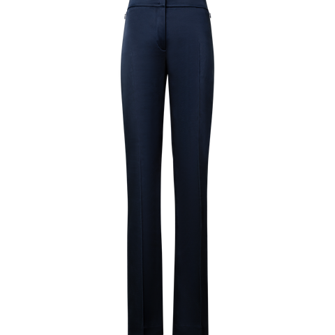 Gerade Hose aus Woll-Satin