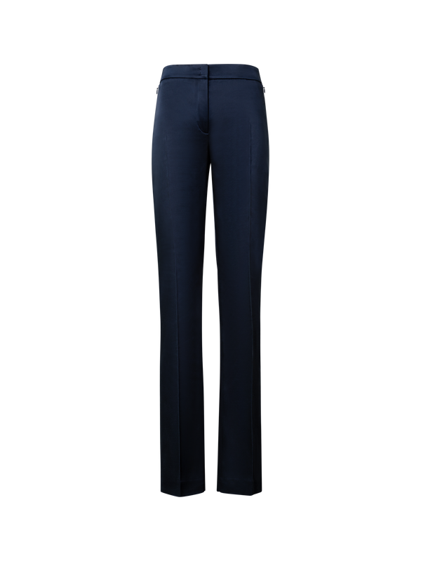 Designer Gerade Hose aus Woll-Satin