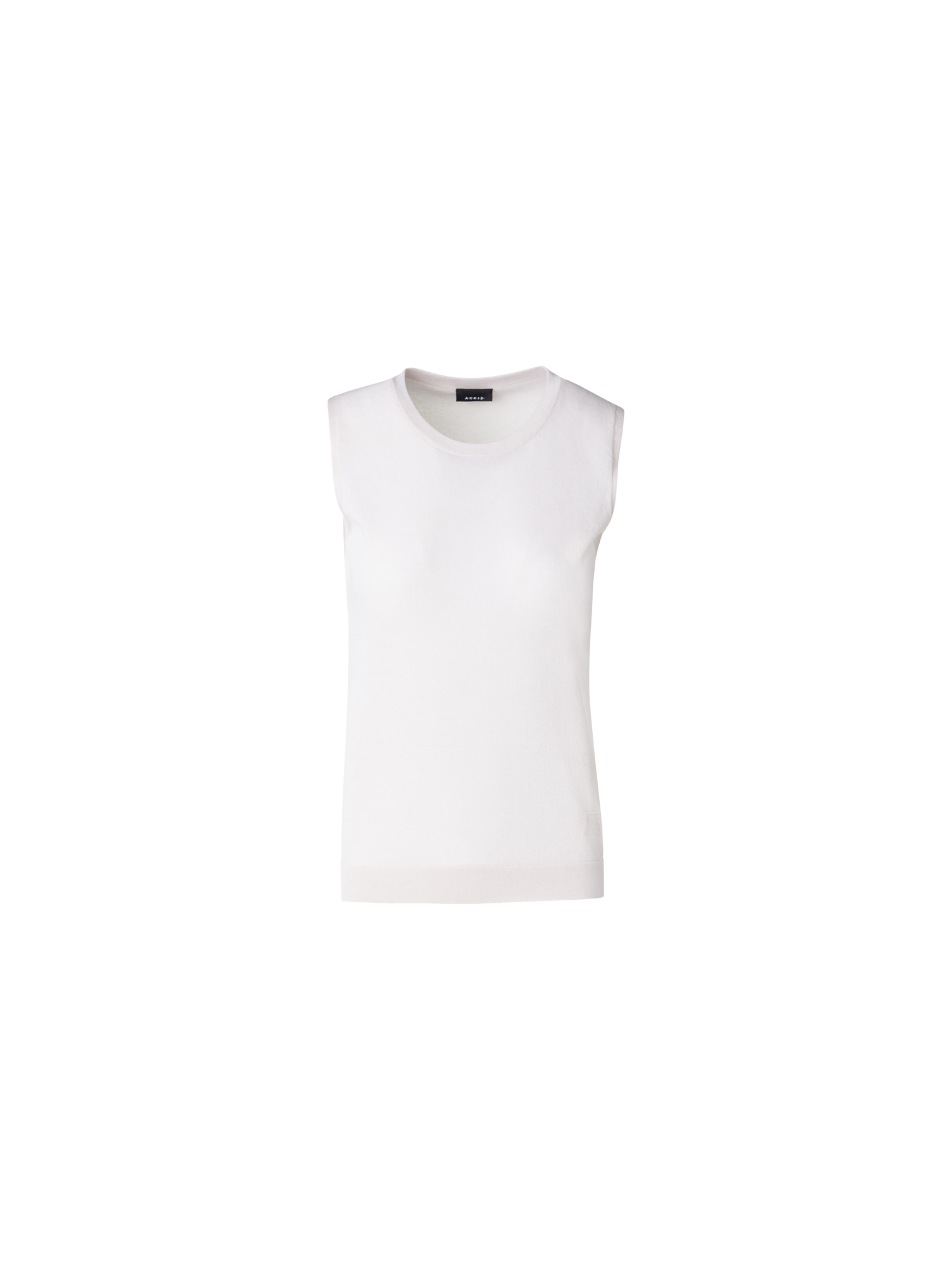 Designer Strickoberteil aus Stretch-Baumwolle - Grau - Beige