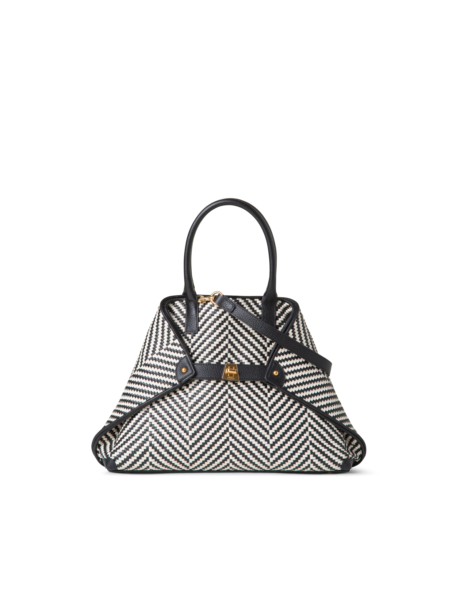 Designer Ai Small Top Handle Tote - Schwarz - Bunt - Weiss