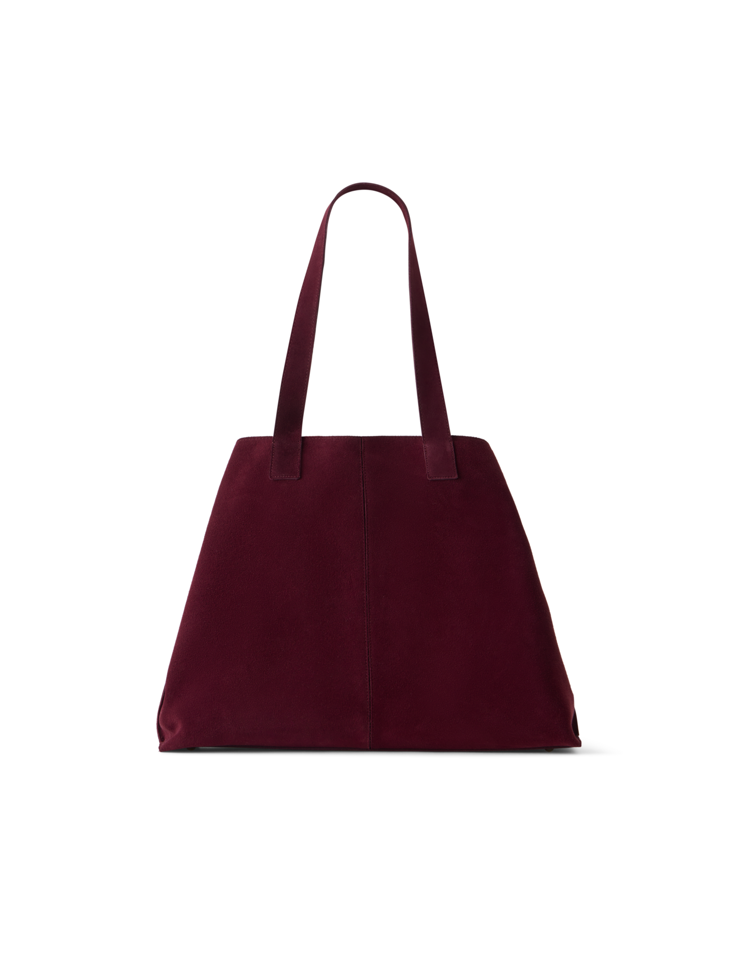 Designer Ai Medium Schultertasche aus Veloursleder - Weinrot