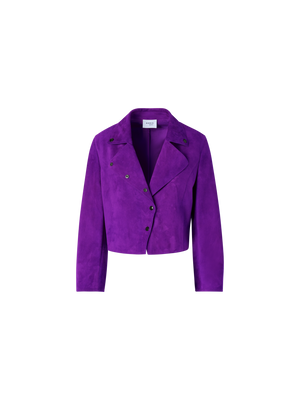 Designer Kurzjacke aus Wildleder - Violett
