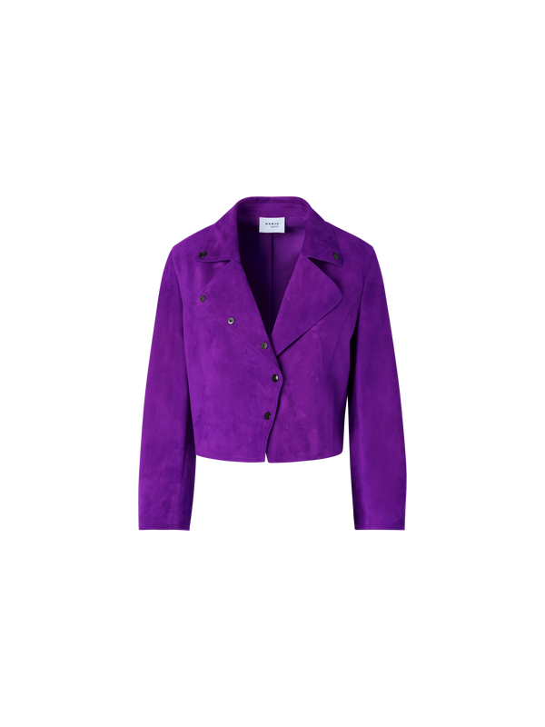 Designer Kurzjacke aus Wildleder - Violett