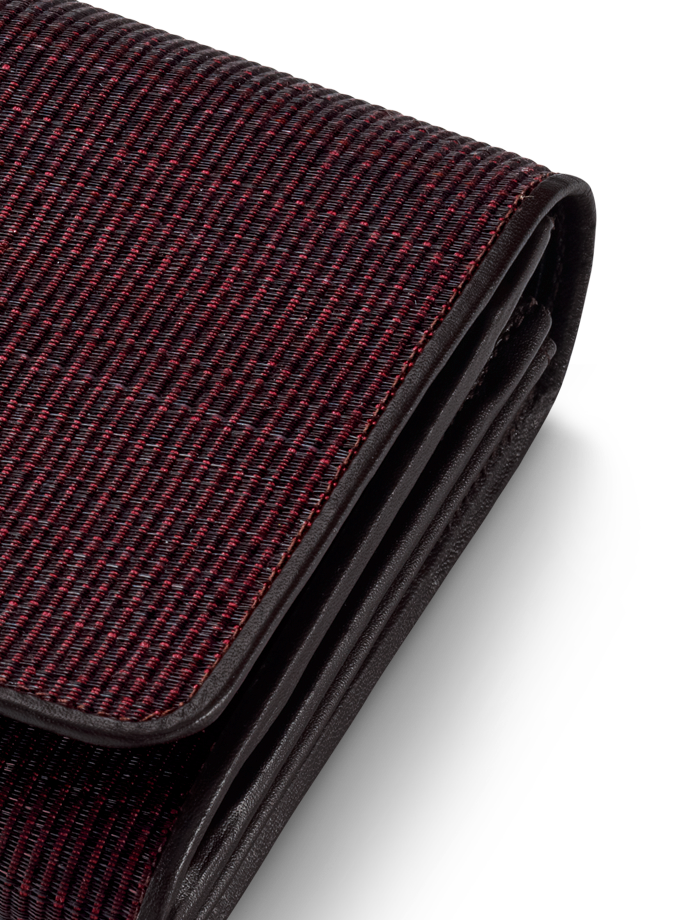 Designer Long Over Flap Wallet in Horshair, 19.2 x 10.6 x 3.2 cm - Violett