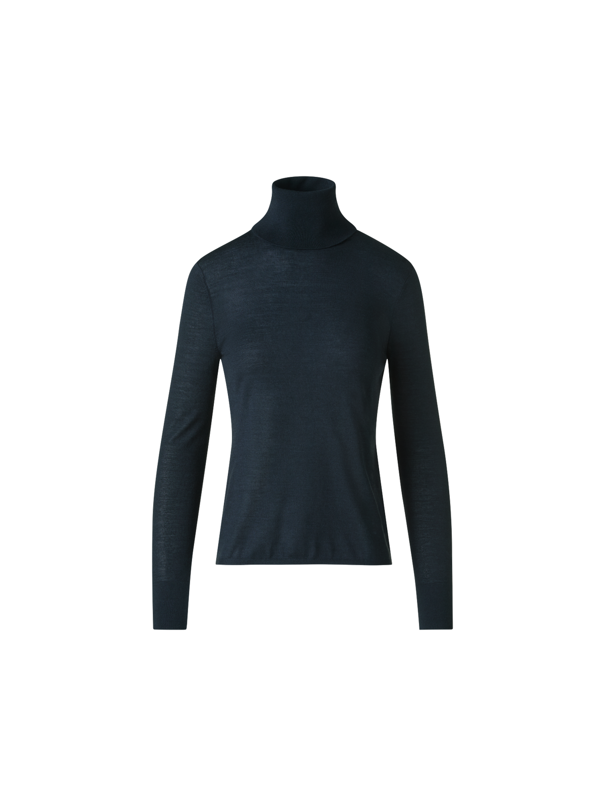 Designer Kaschmir Seide Rollkragen Pullover  - Schwarz