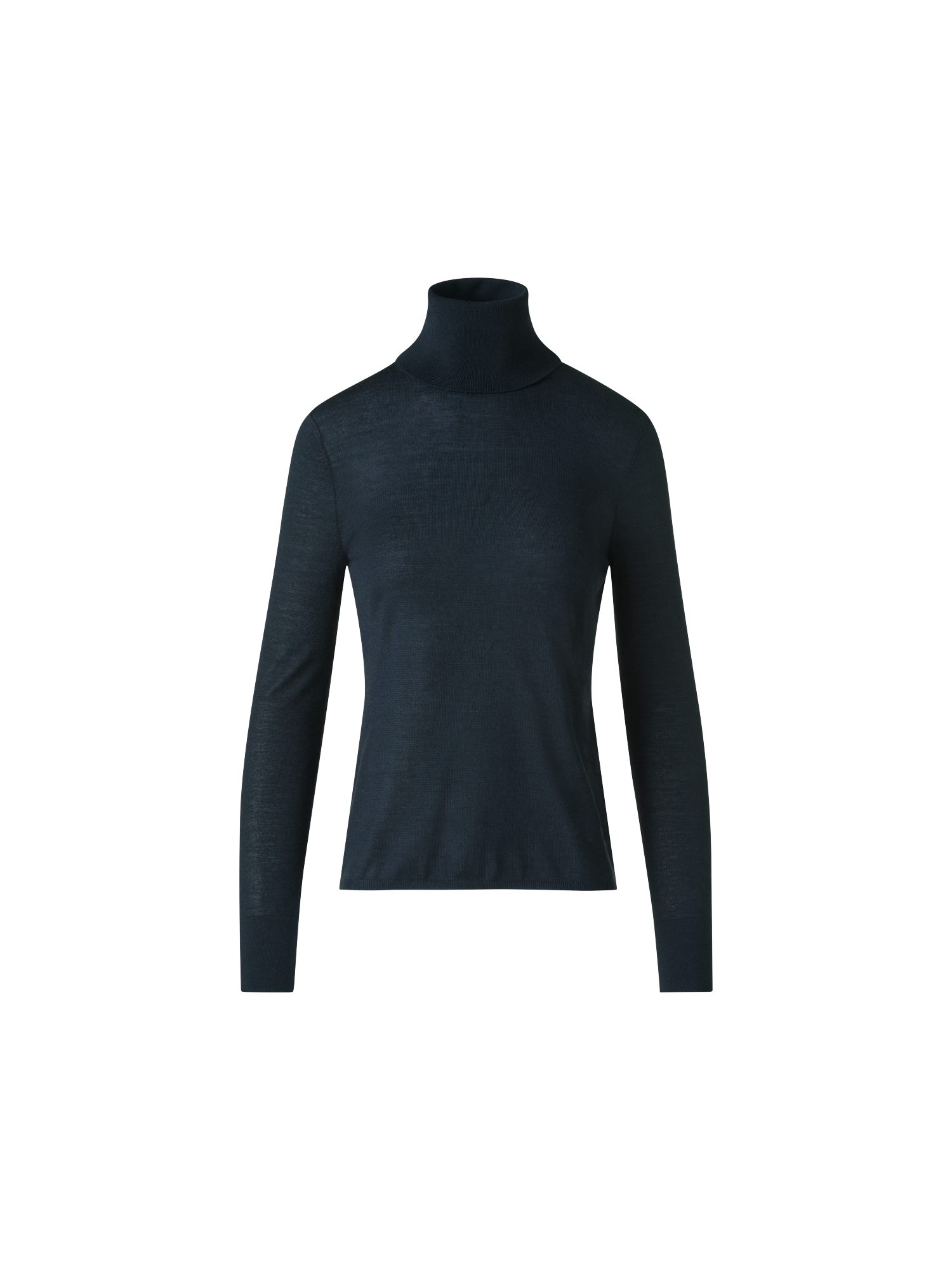 Designer Kaschmir Seide Rollkragen Pullover  - Schwarz