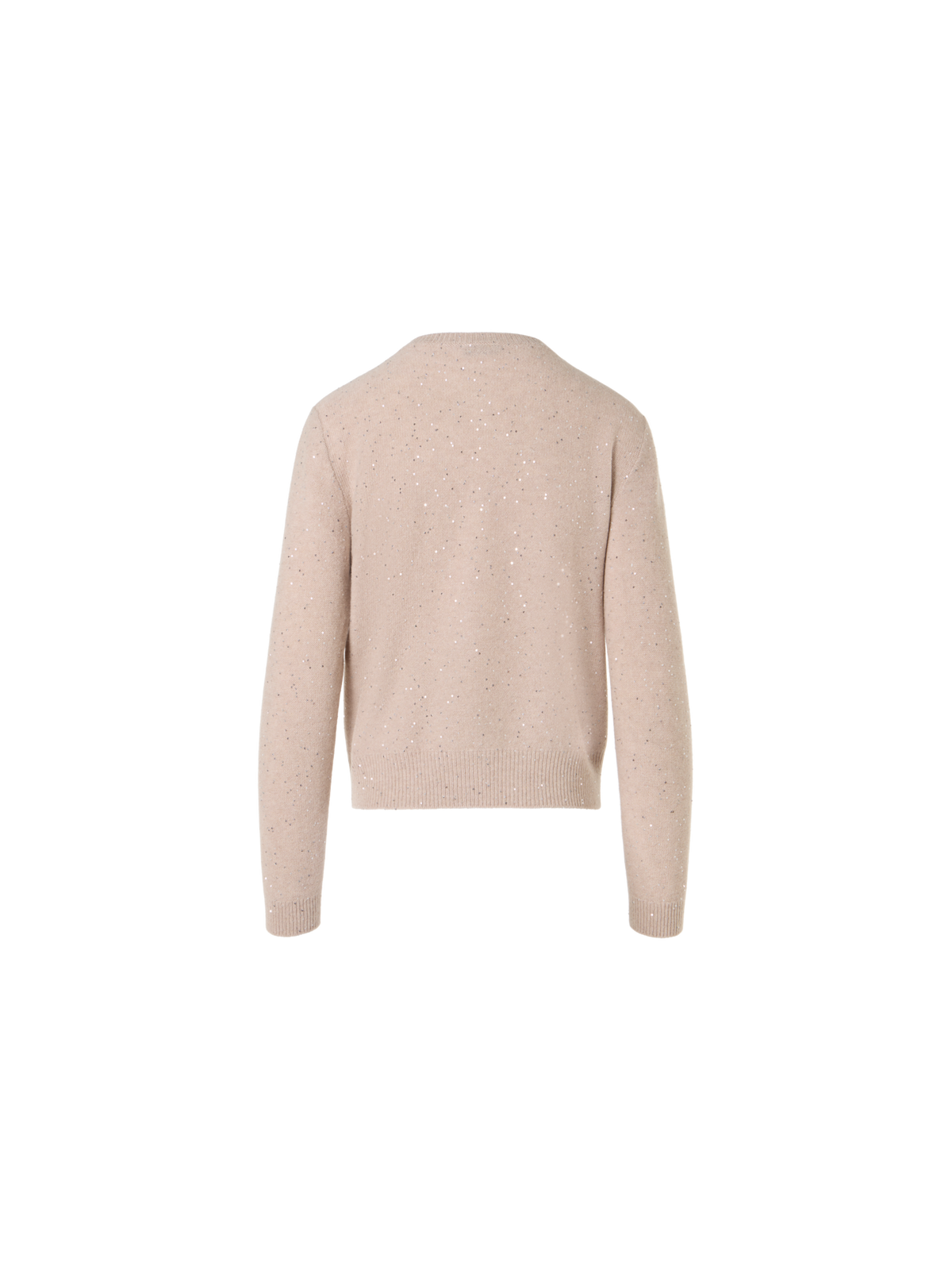 Designer Langärmelige Strickjacke aus Woll-Kaschmir - Beige