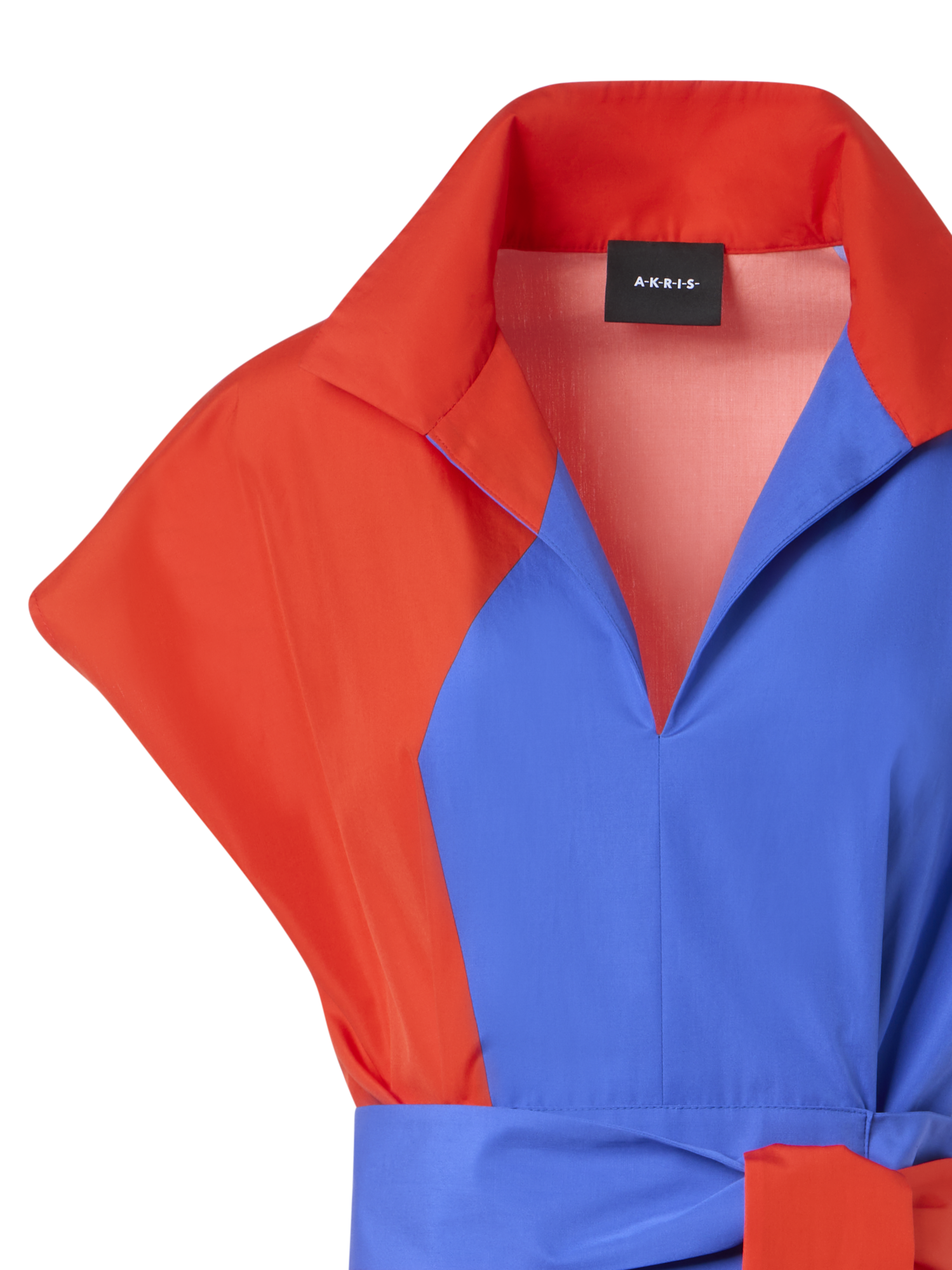 Designer Baumwoll-Hemdblusenkleid mit High-Plains-Druck - Bunt