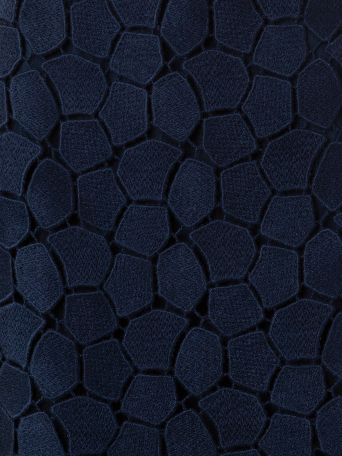 Designer Fringe Sheath Dress in Lapis Lazuli Stickerei - Dunkelblau - Blau