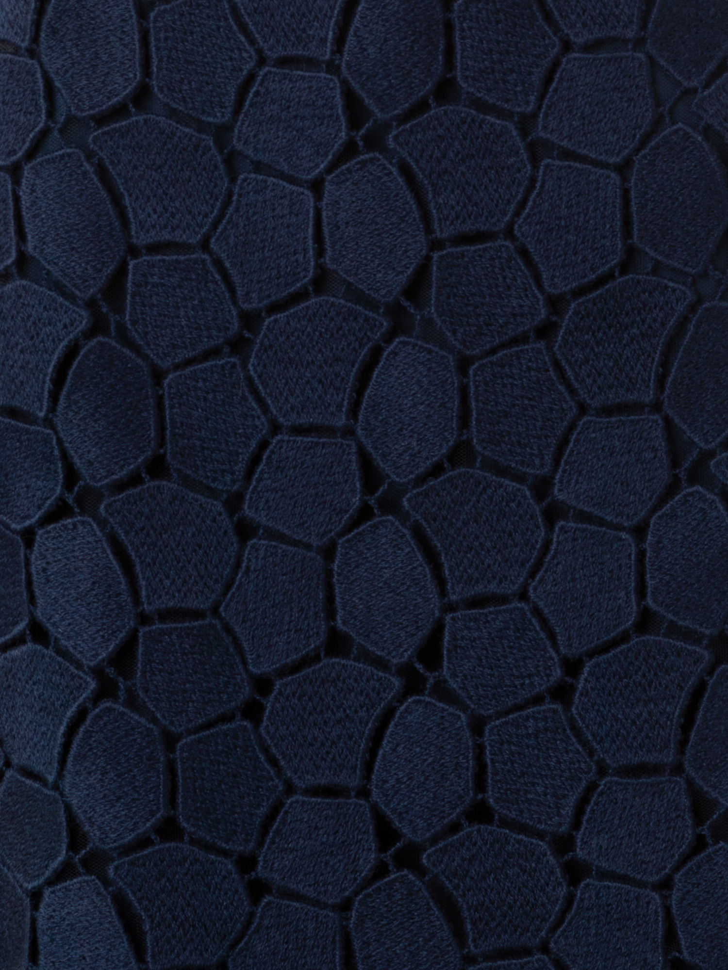 Designer Fringe Sheath Dress in Lapis Lazuli Stickerei - Dunkelblau - Blau