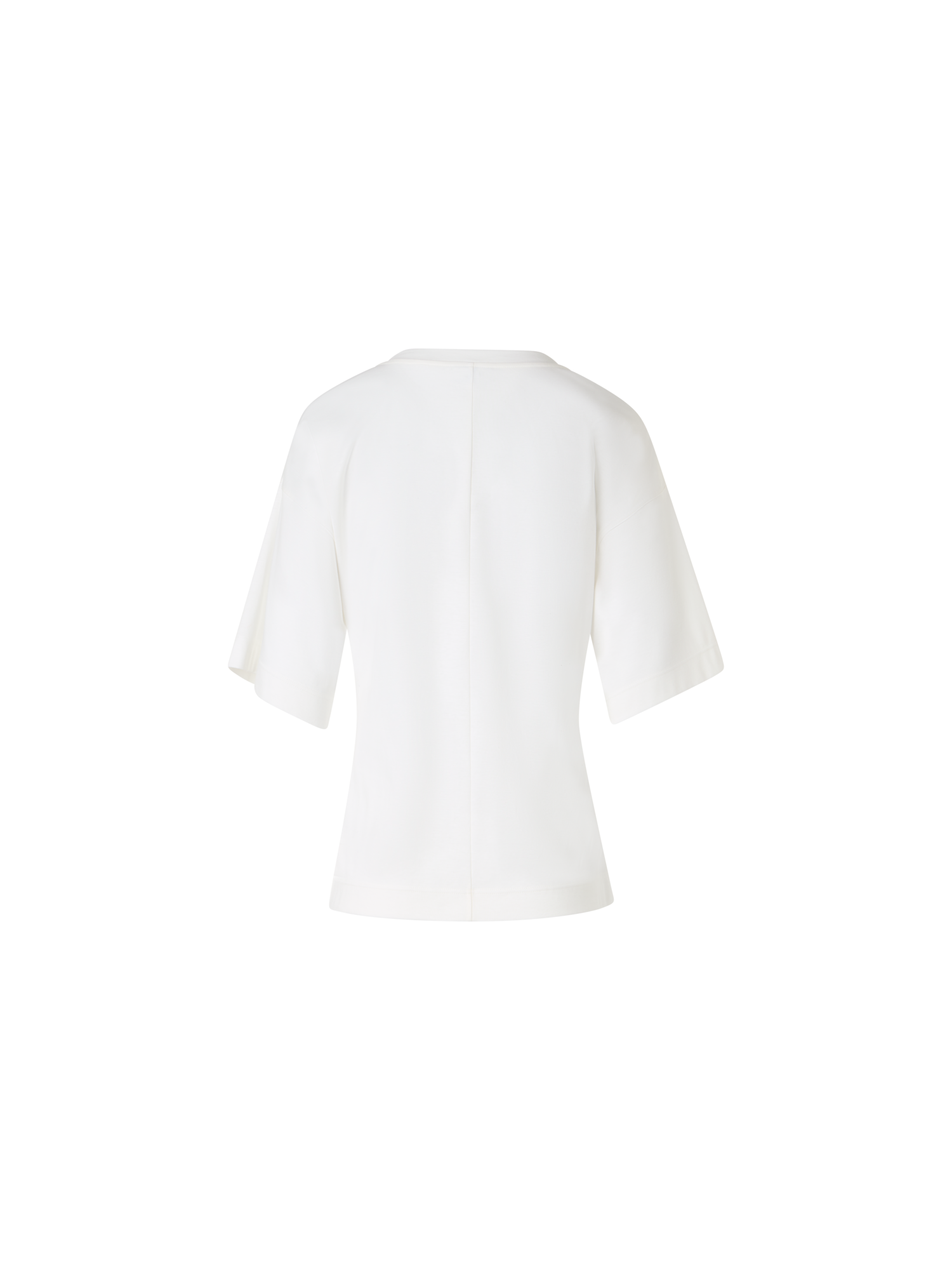 Designer Kurzärmeliges T-Shirt mit Punto Dot Applikation - Weiss