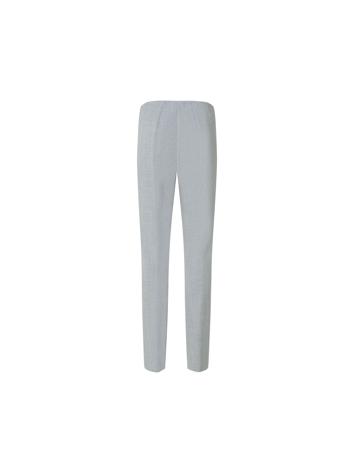 Designer Slim Hose aus Woll-Doubleface - Grau
