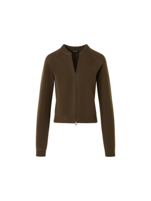 Designer Kurzer Cardigan aus Kaschmir-Piqué