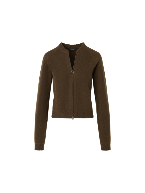 Designer Kurzer Cardigan aus Kaschmir-Piqué