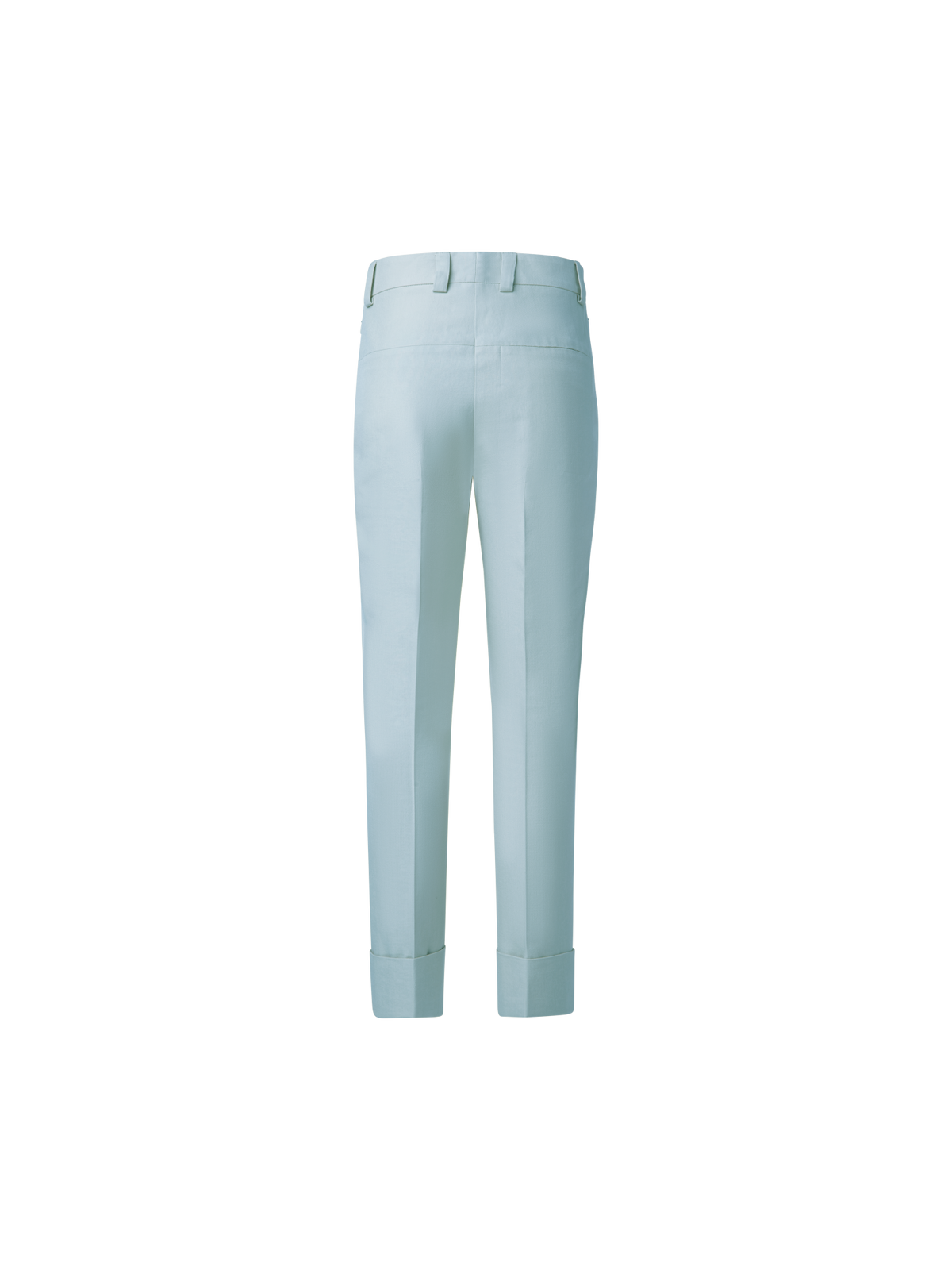 Designer Tapered Hose aus Baumwoll-Seiden-Doubleface - Gelb - Blau