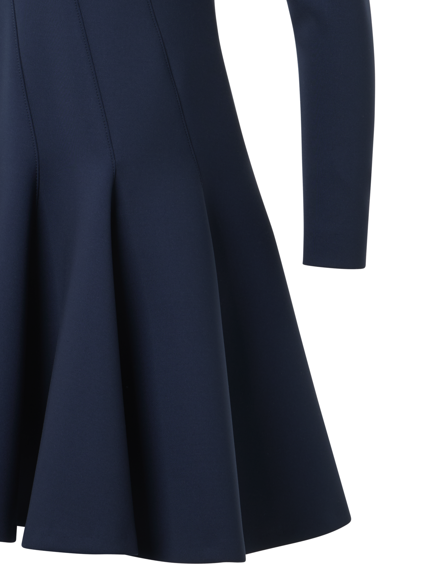 Designer Fit-and-Flare-Techno-Neoprenkleid - Blau