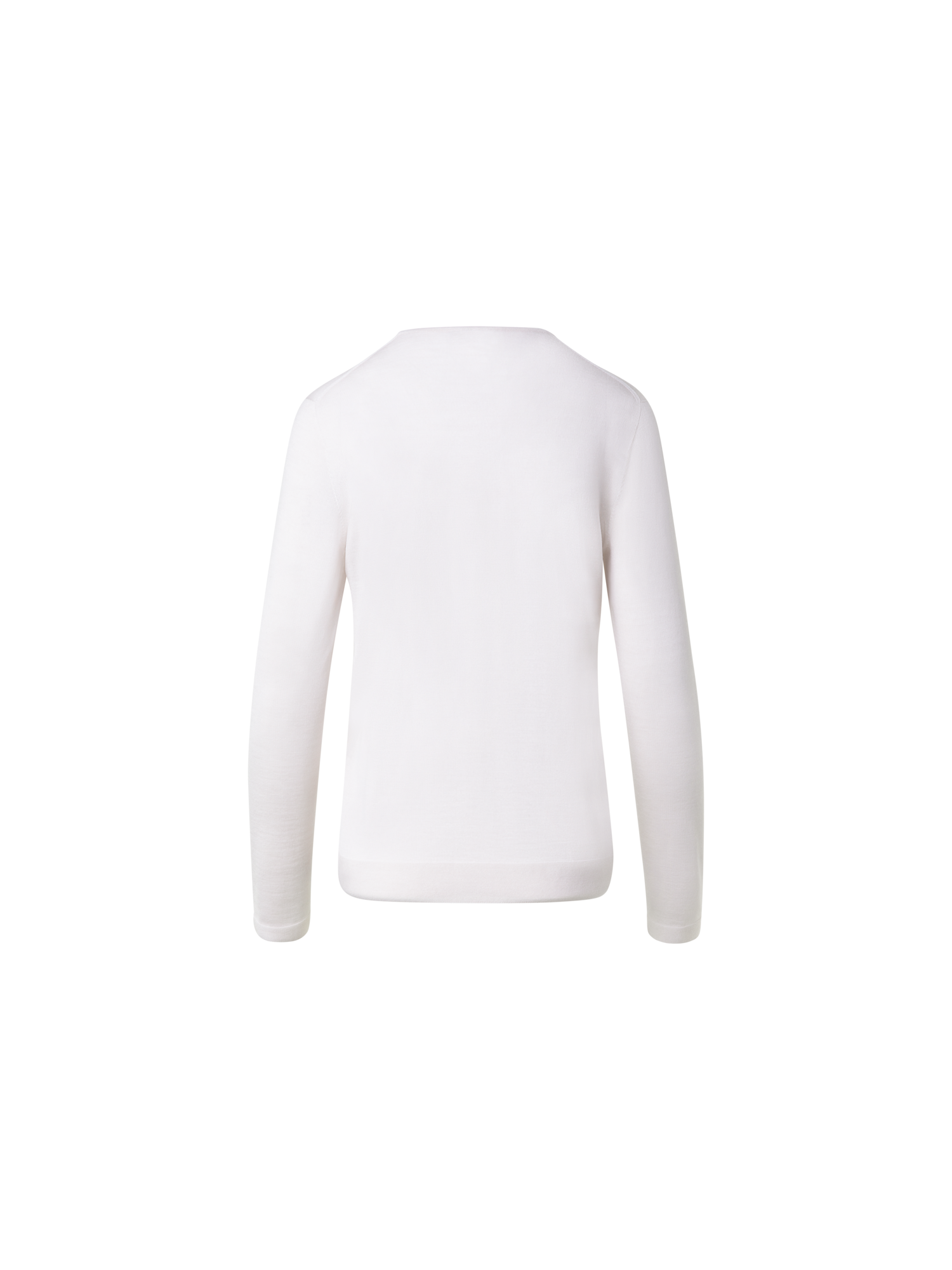 Designer Nahtloser Pullover aus Kaschmir und Seide - Ecru - Beige - Weiss