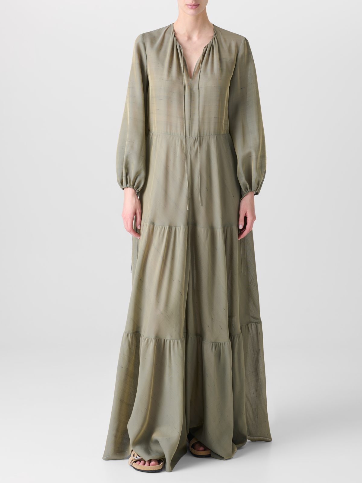 Designer Boho-Midikleid - Grün #editorial