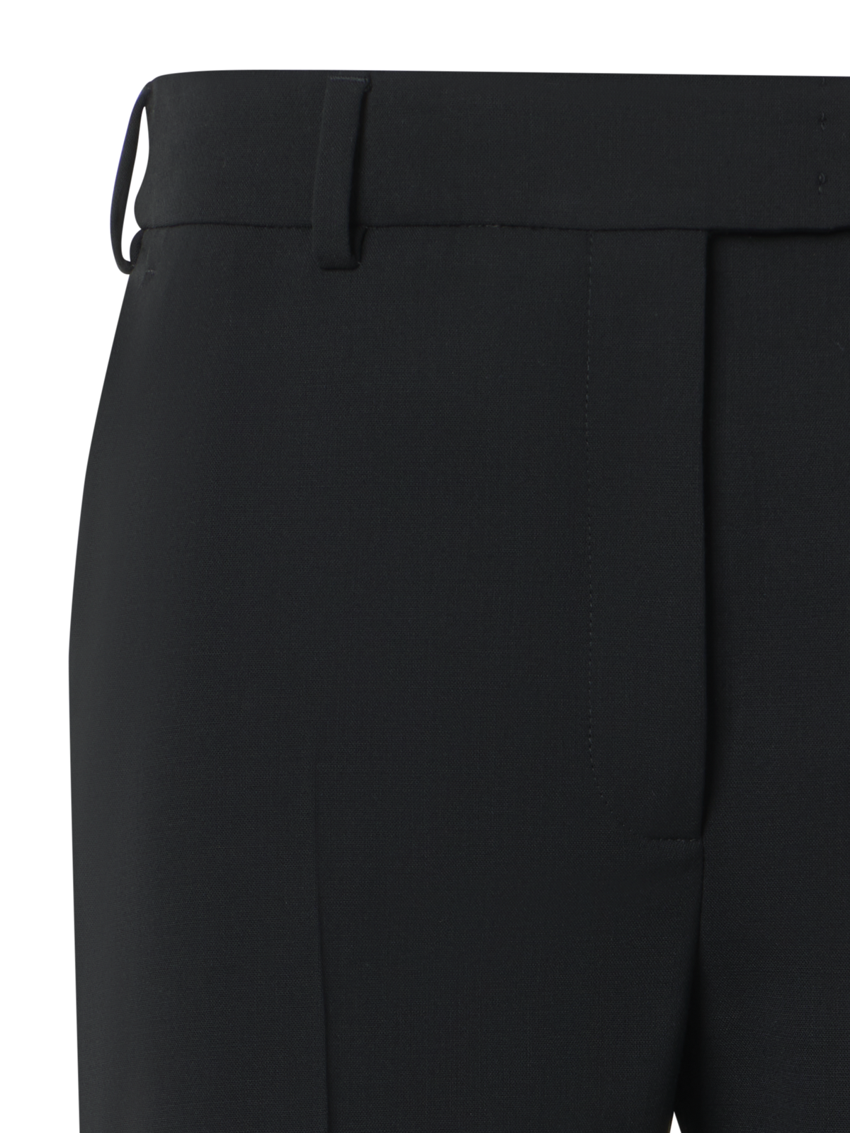 Designer Flavi schmale Caprihose aus Woll-Doubleface - Schwarz