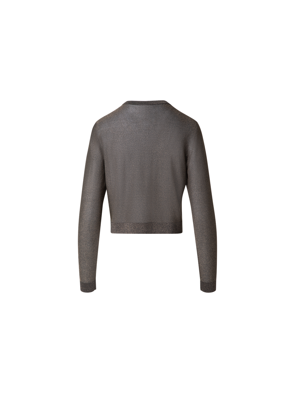 Designer Seiden-Cardigan mit goldenem Lurex - Schwarz - Gold