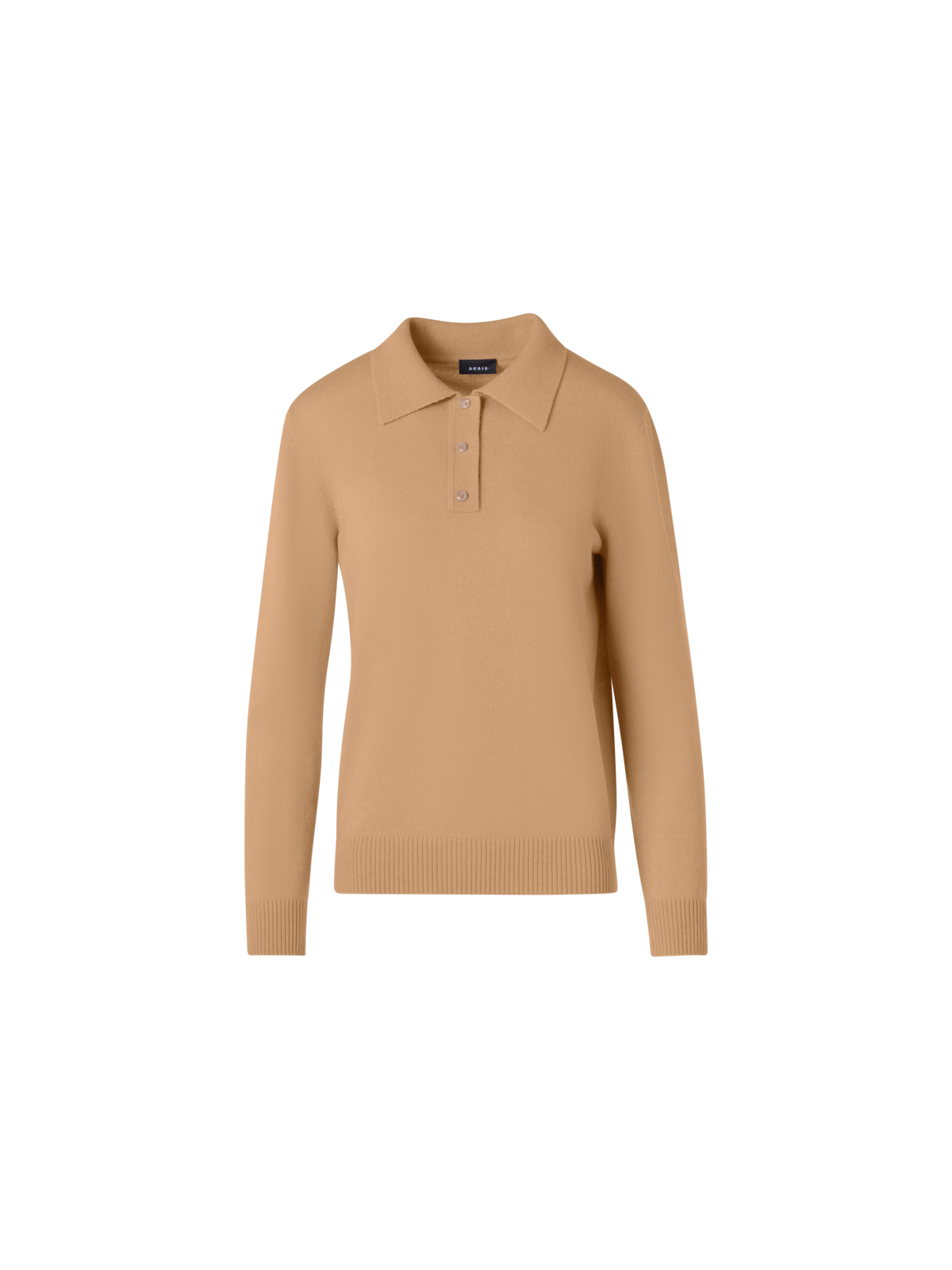 Designer Langärmeliger Strickpullover aus Kaschmir - Braun