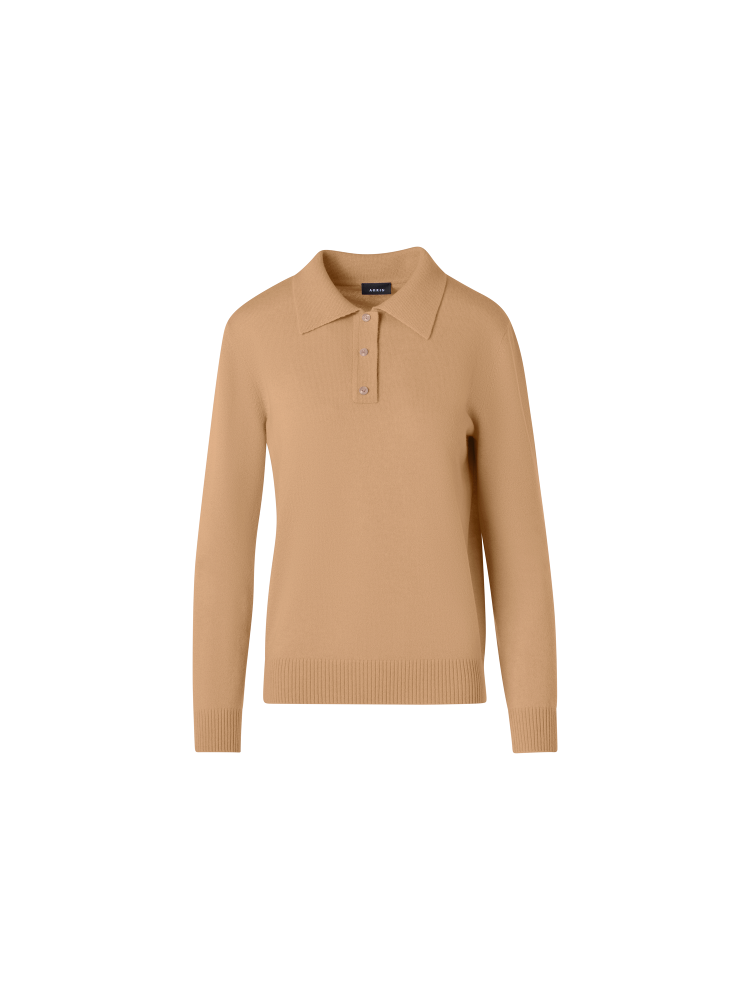 Designer Langärmeliger Strickpullover aus Kaschmir - Braun