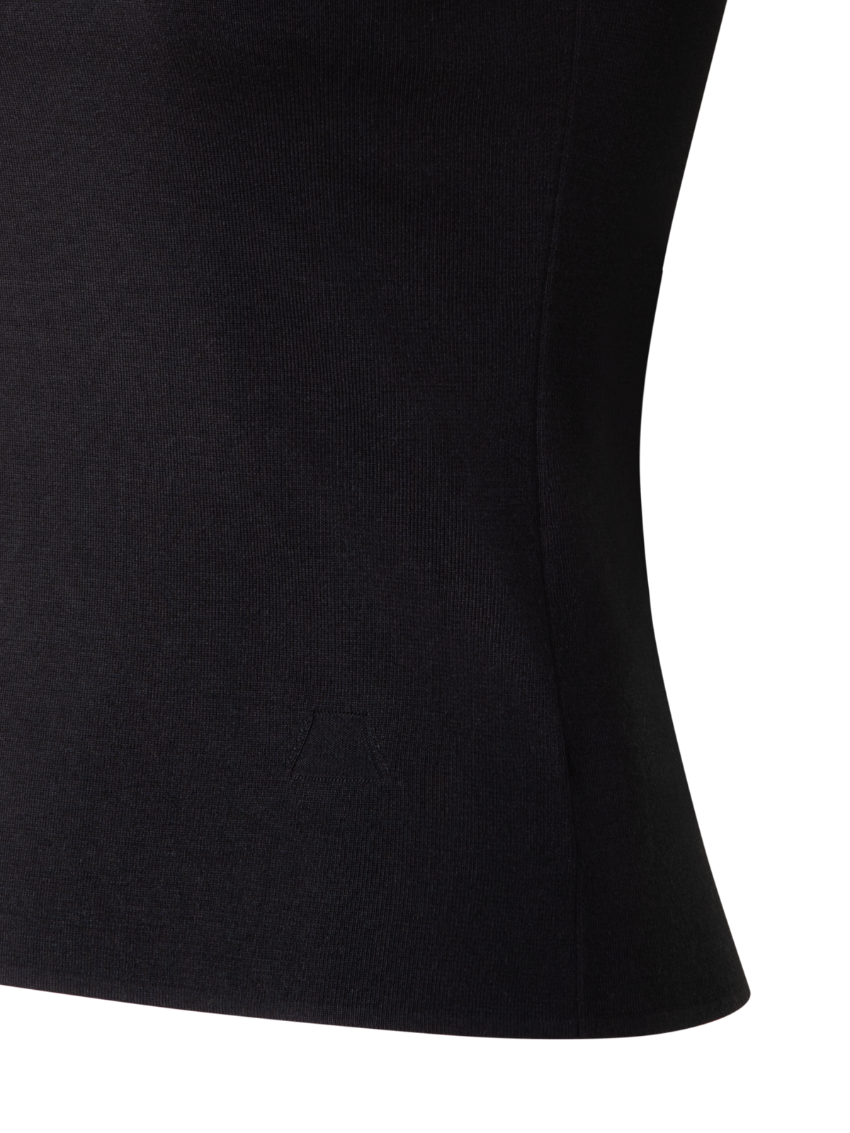 Designer Ärmelloses Strick Oberteil in Seiden-Stretch - Schwarz