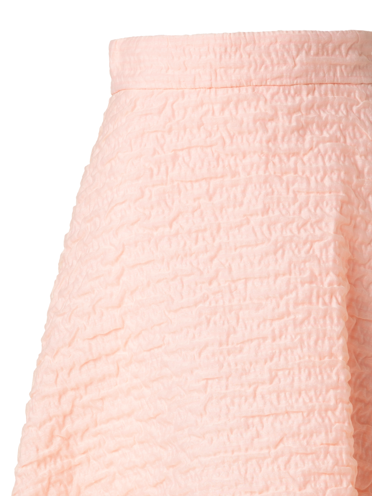 Designer Flared Midirock aus 3D Bubble Organza - Rosa