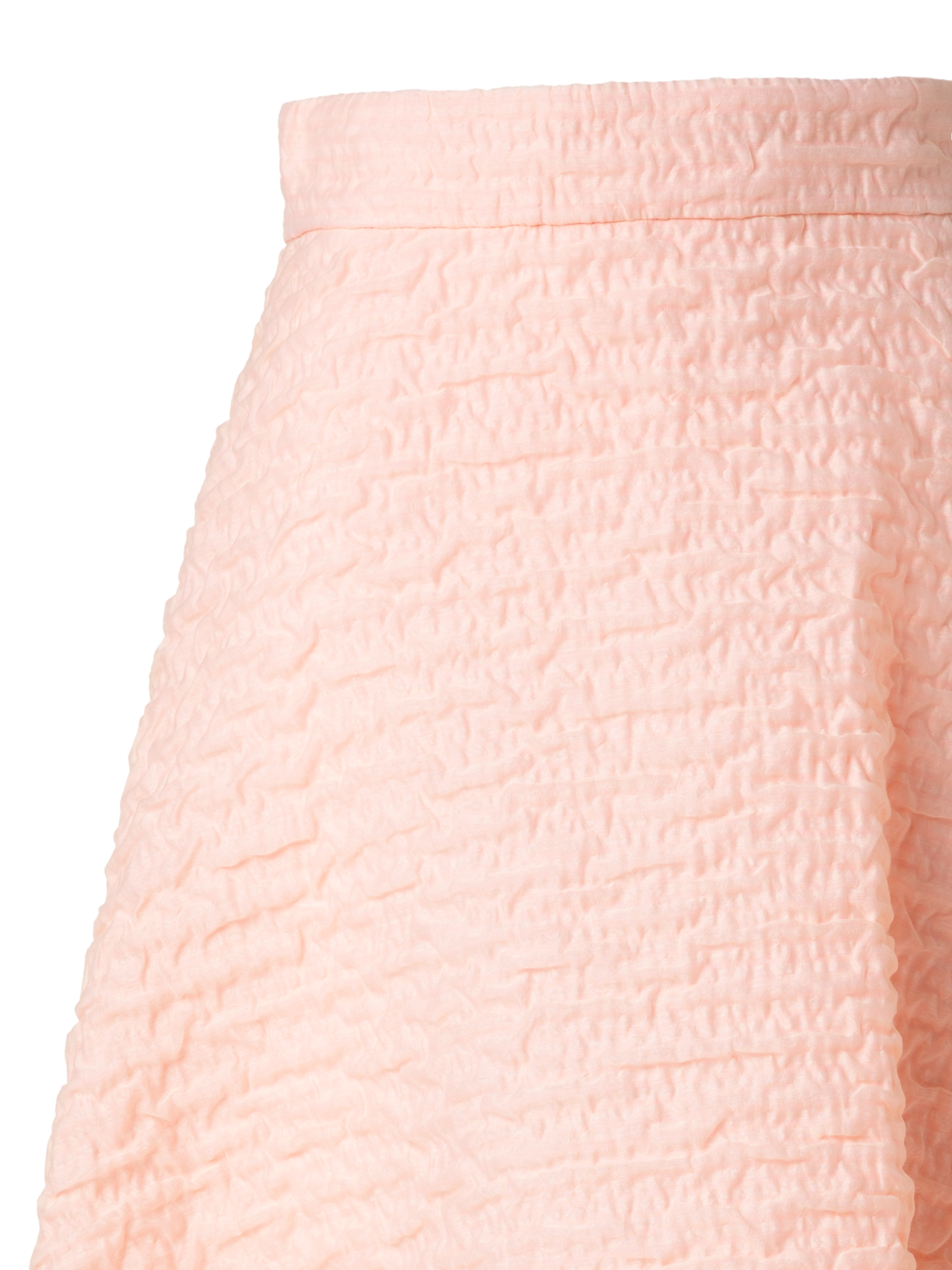 Designer Flared Midirock aus 3D Bubble Organza - Rosa