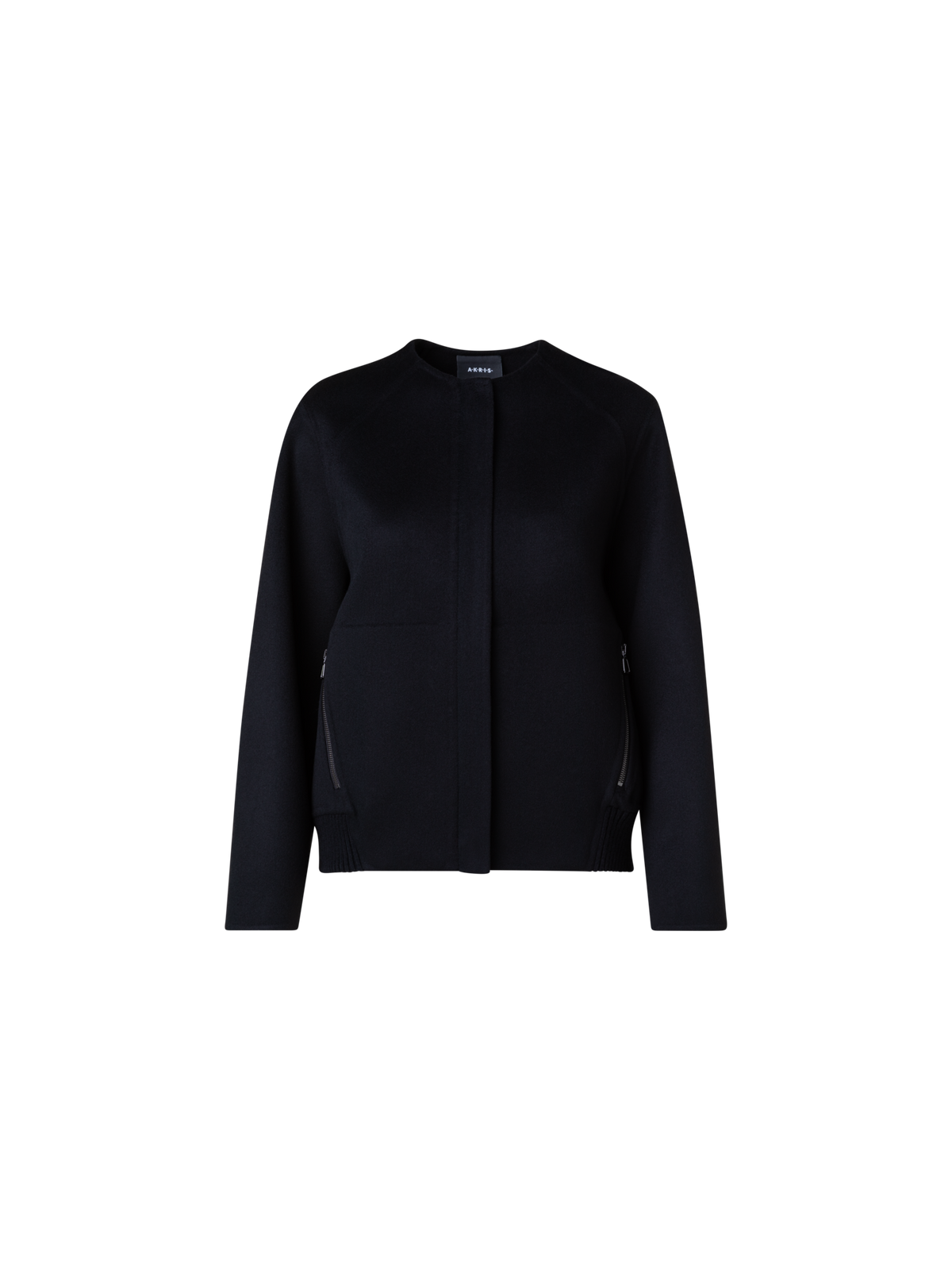 Designer Doubleface Bomberjacke aus Kaschmir - Schwarz