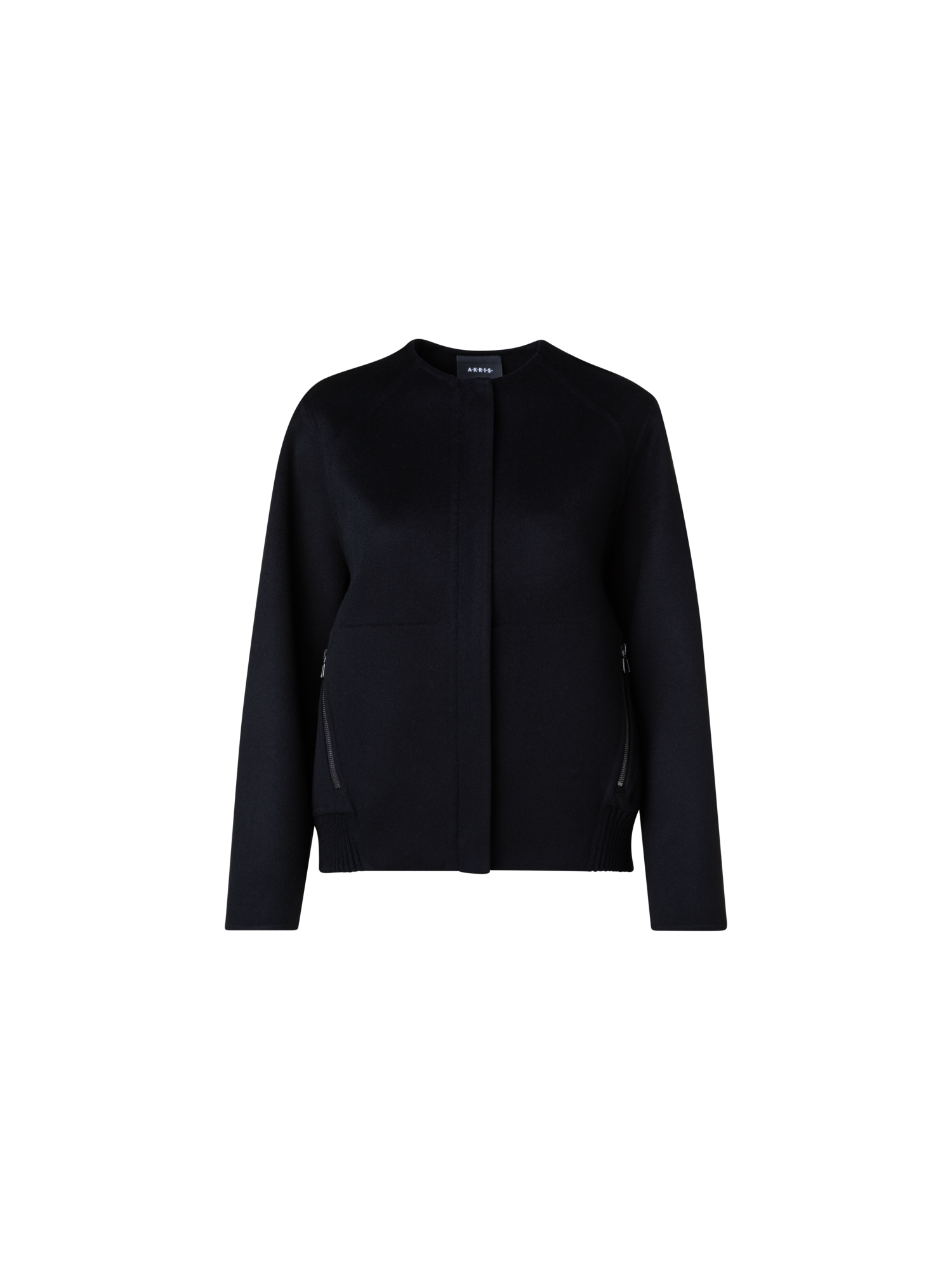 Designer Doubleface Bomberjacke aus Kaschmir - Schwarz