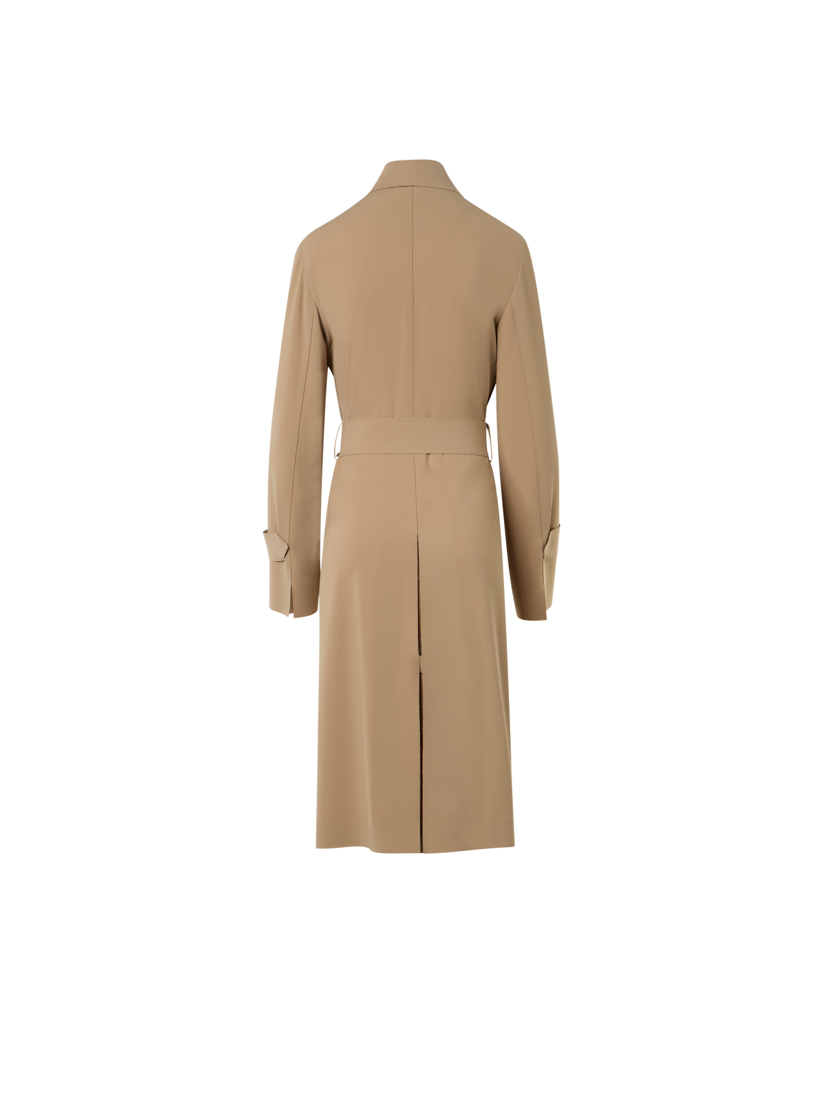 Designer Laser-Cut Trenchcoat aus Crêpe - Beige