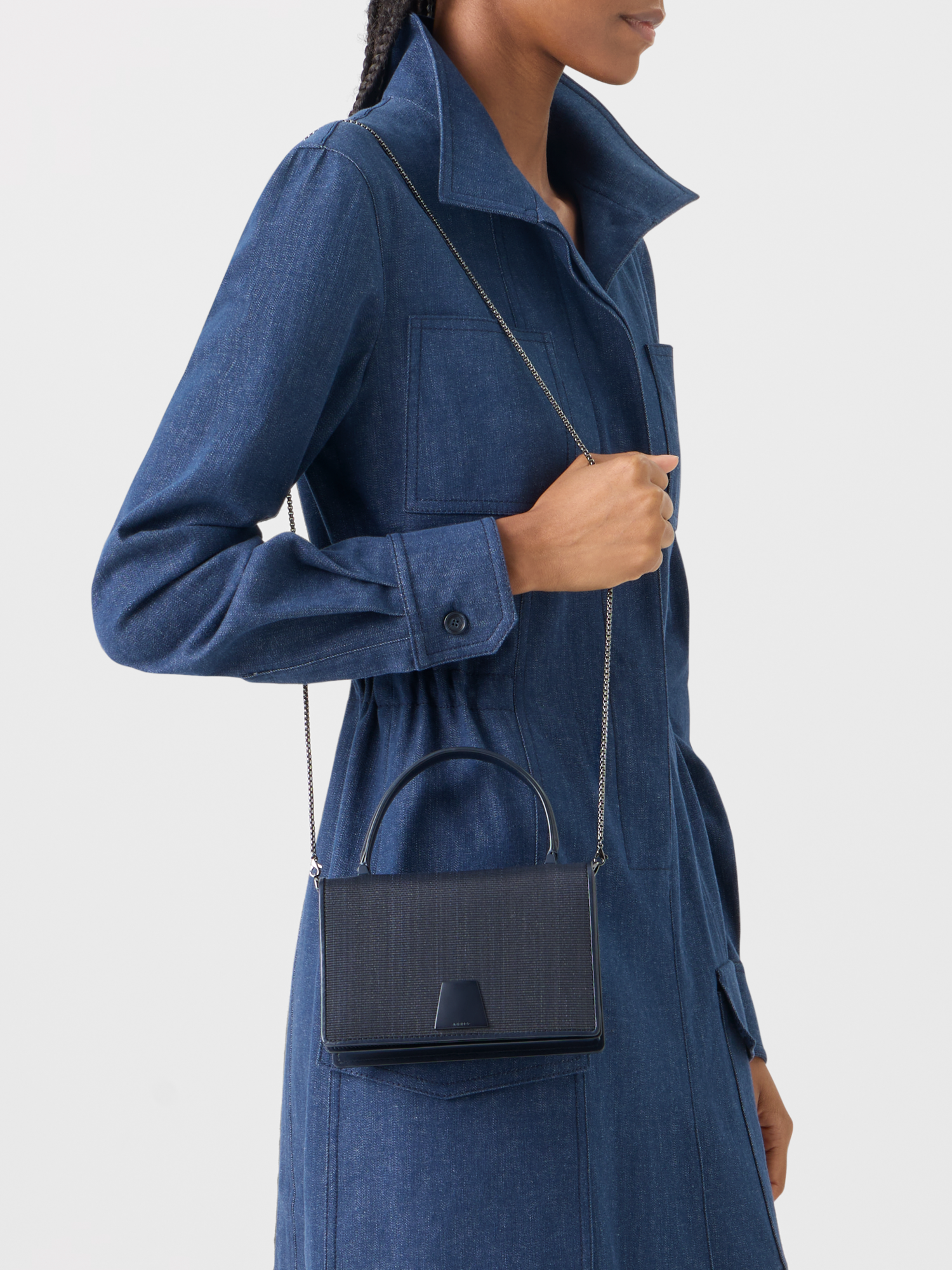 Designer Alice Mini Top Handle Bag - Dunkelblau - Blau 