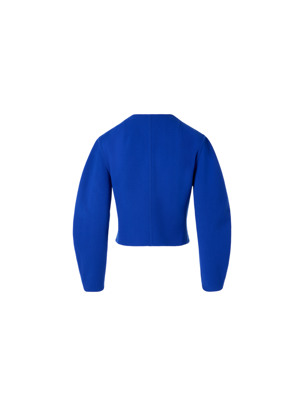 Designer Harriet kurze taillierte Jacke aus Woll-Doubleface - Blau