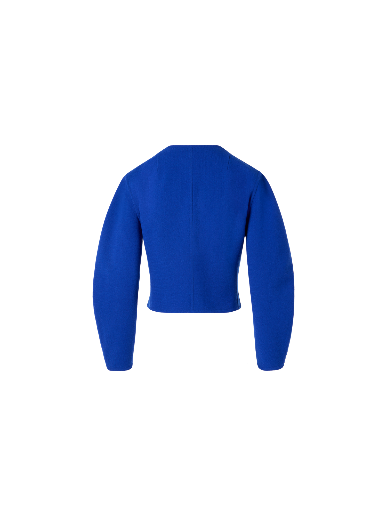 Designer Harriet kurze taillierte Jacke aus Woll-Doubleface - Blau