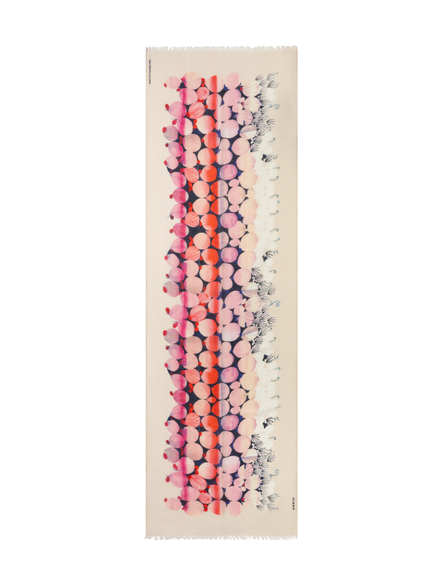 Designer Kaschmirschal mit Silver Dollars Druck - Bunt - Rosa