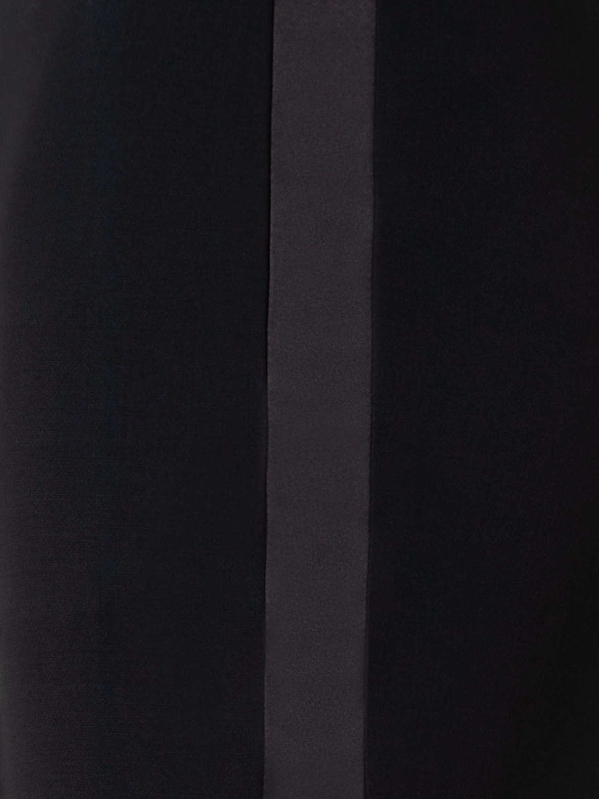 Designer Schlaghose aus Woll-Doubleface mit Satinsteifen - Schwarz