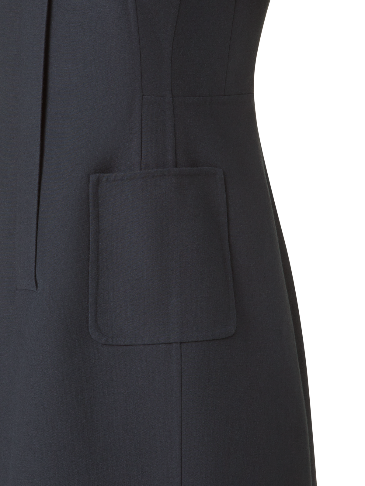 Designer Polokleid aus Baumwoll-Seiden-Doubleface - Schwarz