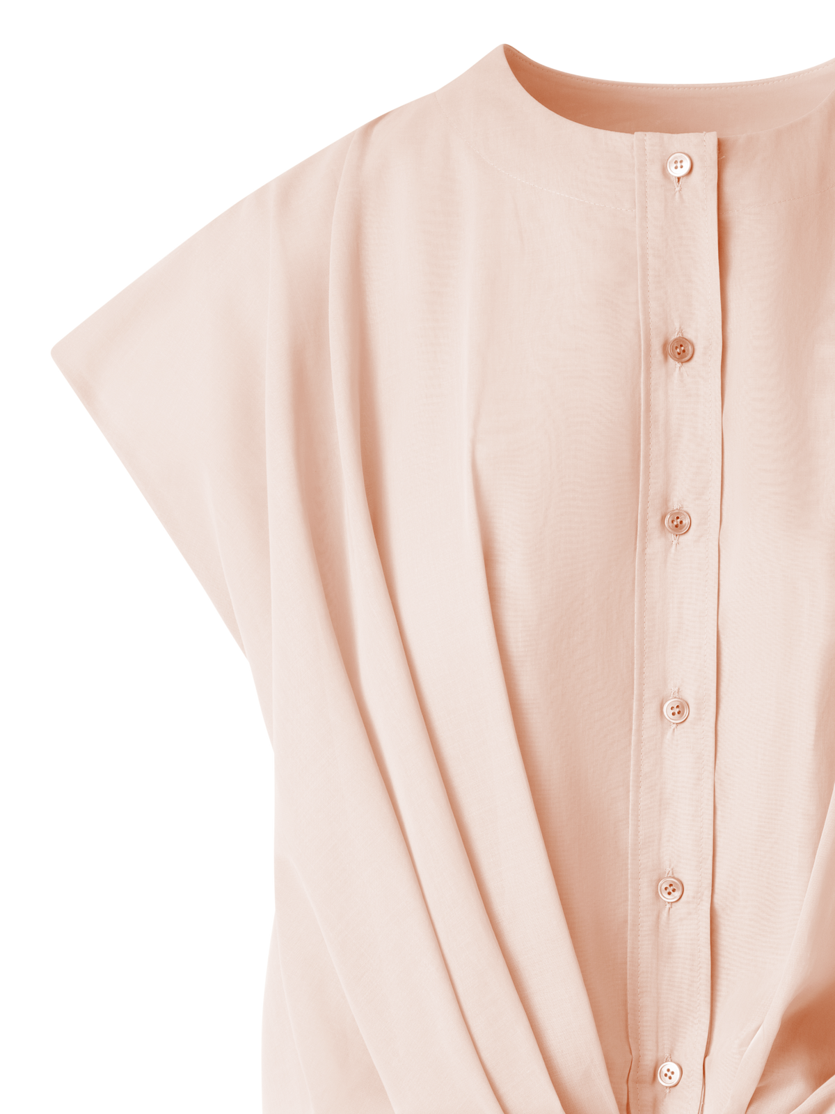Designer Ärmellose Bluse aus Baumwoll-Voile - Rosa