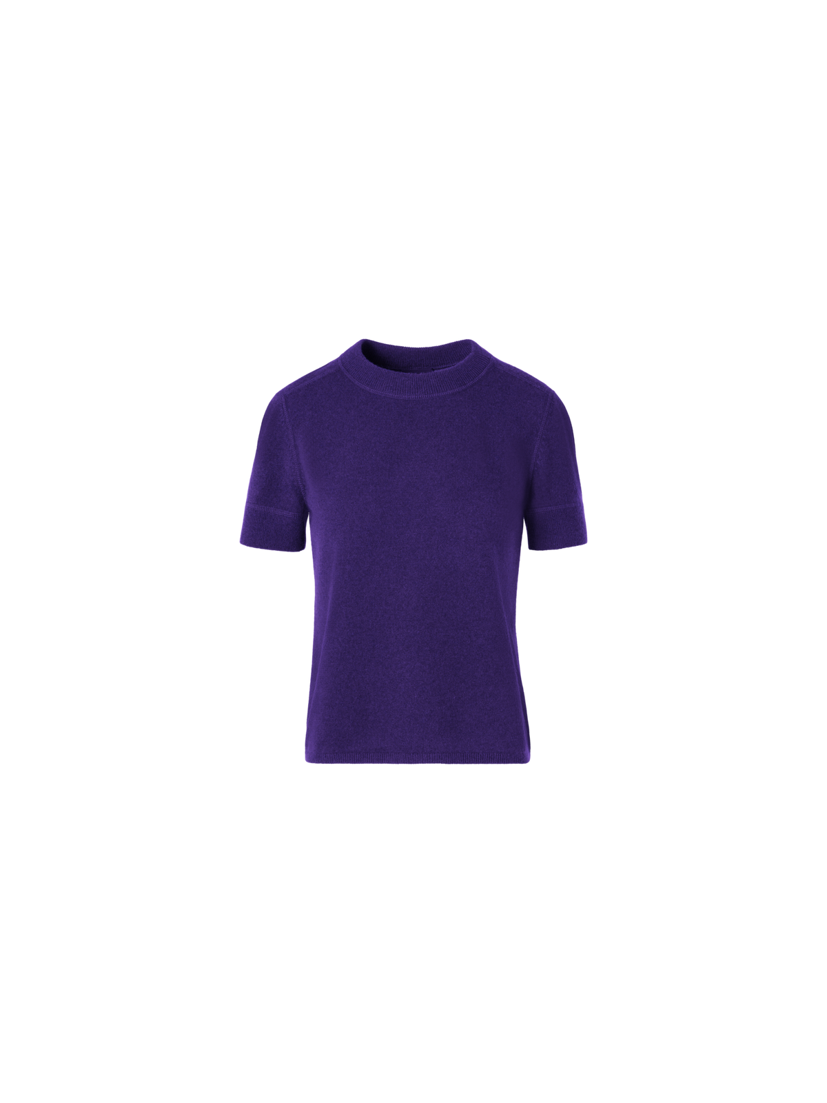 Designer Kurzärmeliger Strickpullover aus Kaschmir - Violett