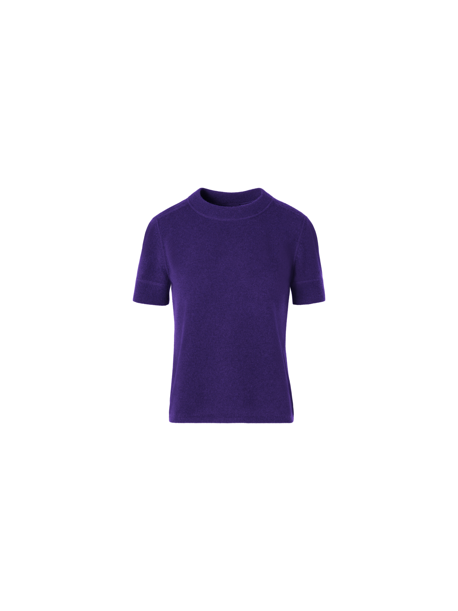 Designer Kurzärmeliger Strickpullover aus Kaschmir - Violett